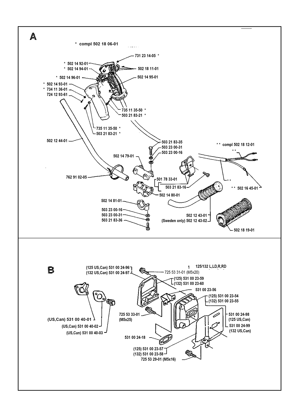 Husqvarna 132 LD(I9100001) Parts List Husqvarna 132 LD(I9100001